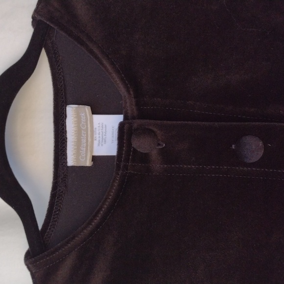 Coldwater Creek Black Velour Sleeveless Maxi Lace Embellished Dress & Jacket PM - Picture 7 of 12